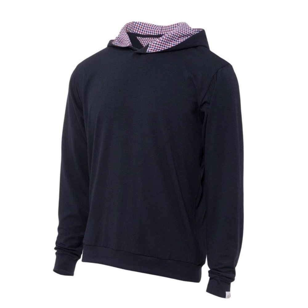 Coastal Crew Cape Cod Deckhand Hoodie Shirt Men M Bamboo Sailing Navy NEW $112